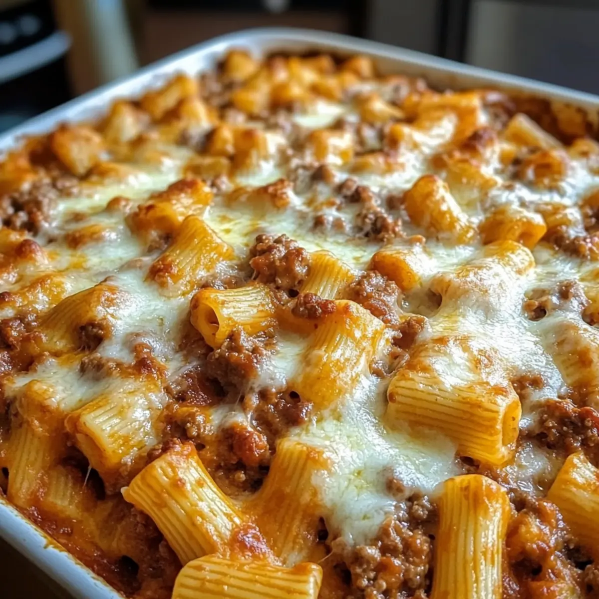 Rinder Rigatoni Käse Auflauf für die ganze Familie