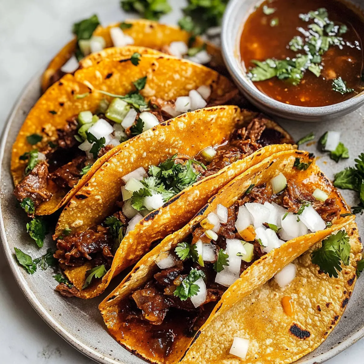 Saftige Birria-Tacos mit unwiderstehlicher Consommé
