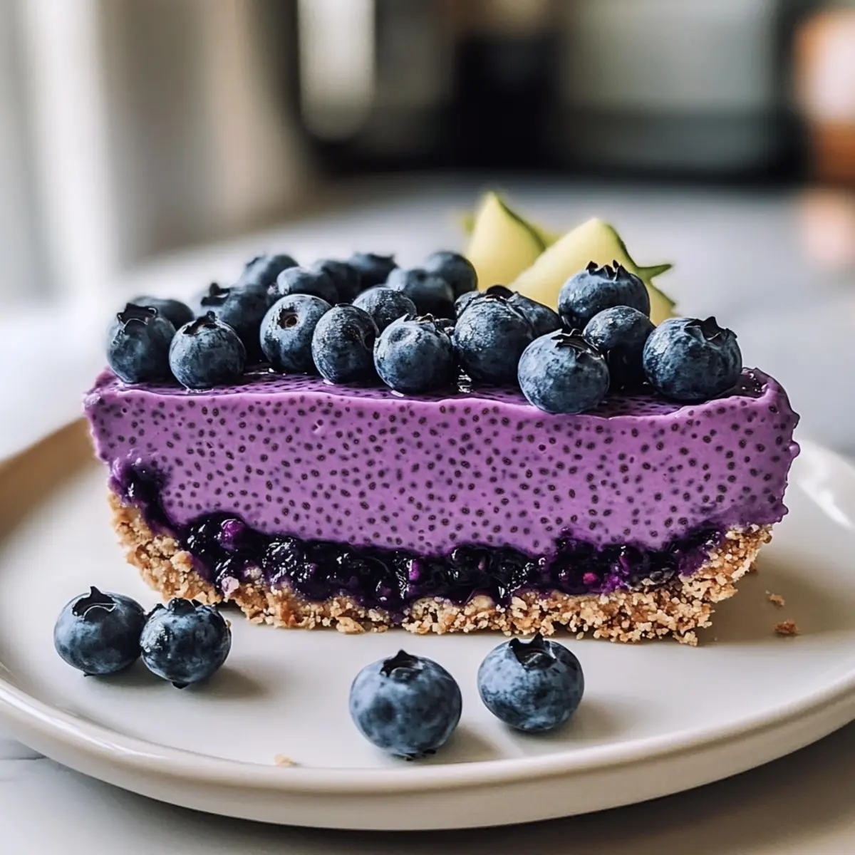 Blaubeer-Chia-Samen-Torte ganz ohne backen