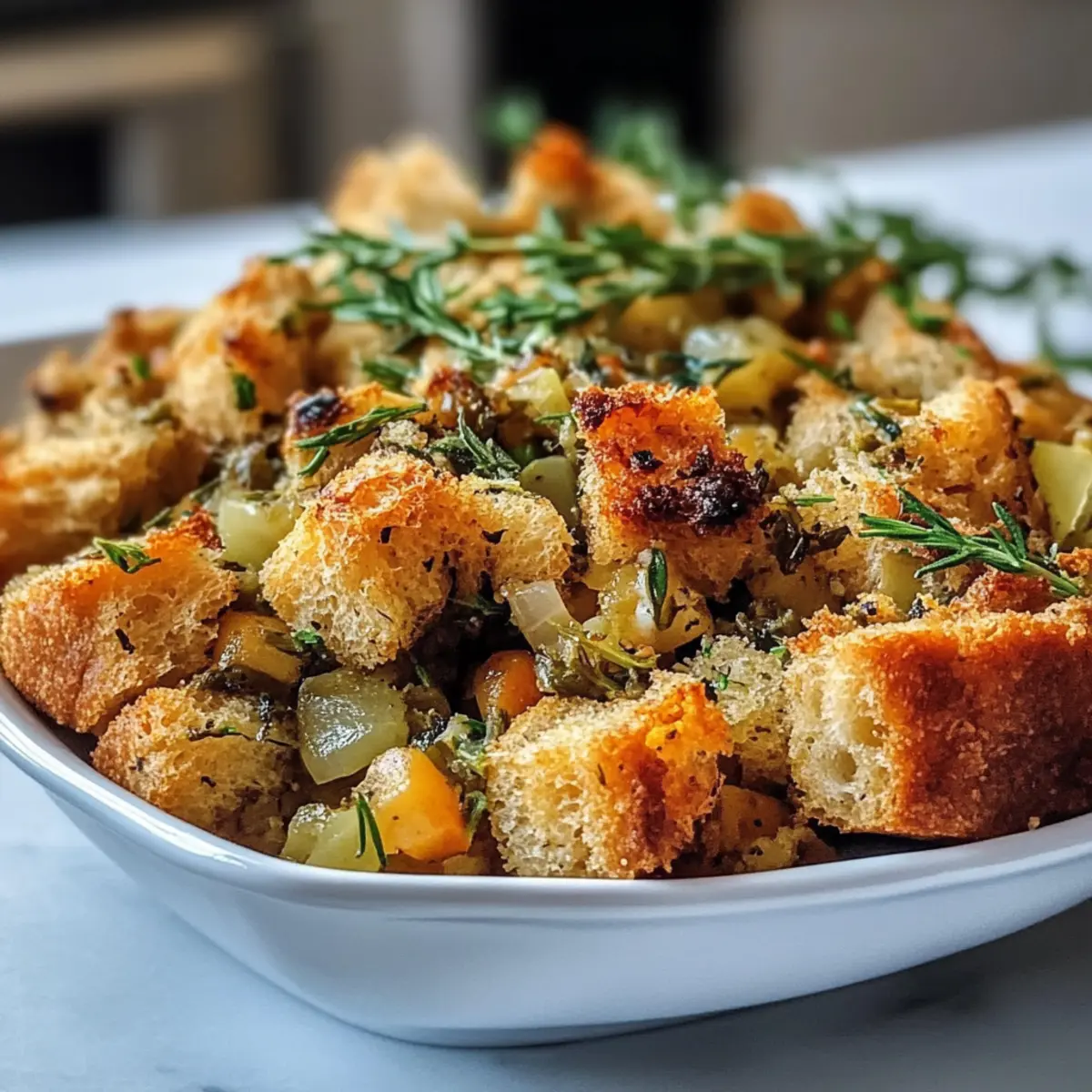 Brotfüllung mit frischen Kräutern für jedes Festmahl