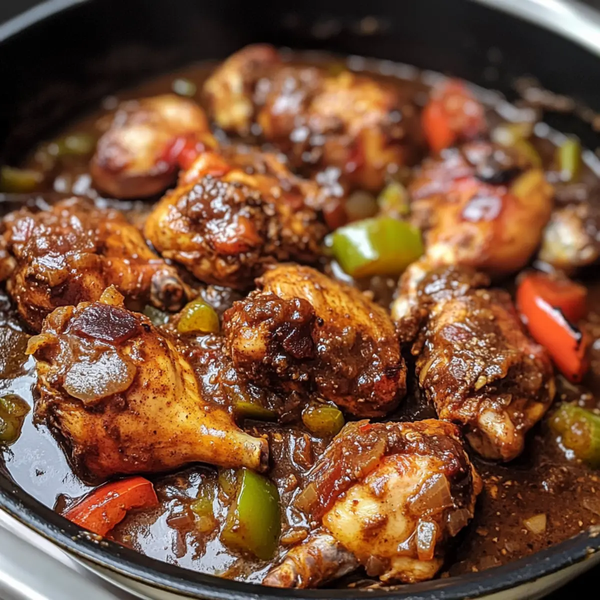 Brauner Eintopf Huhn für ein herzhaftes Abendessen