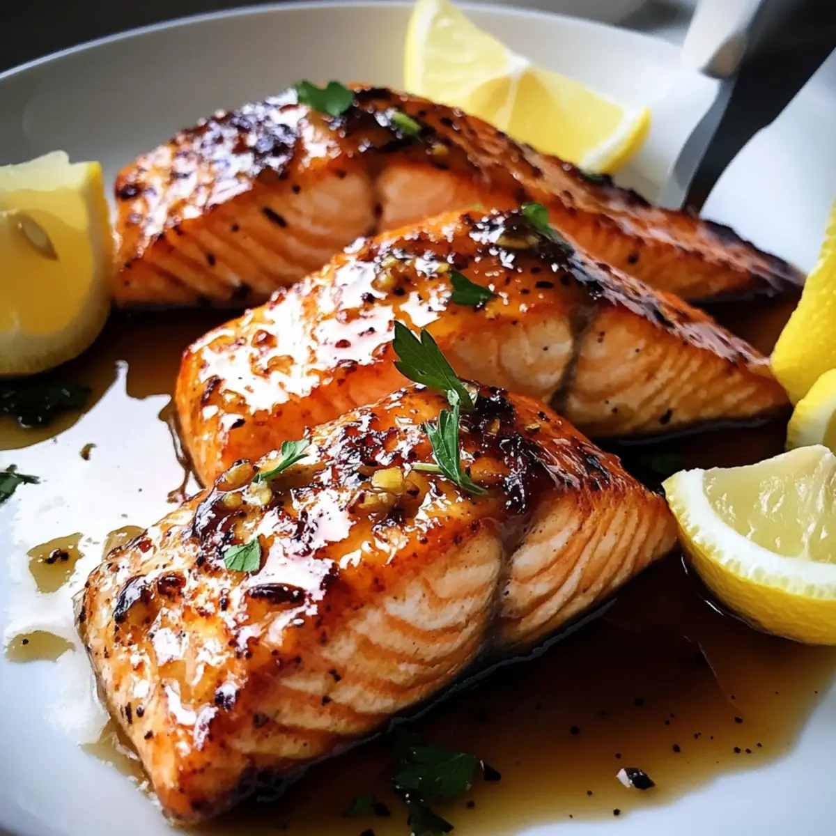 Braunbutterlachs mit Honig und Knoblauch in 15 Min.