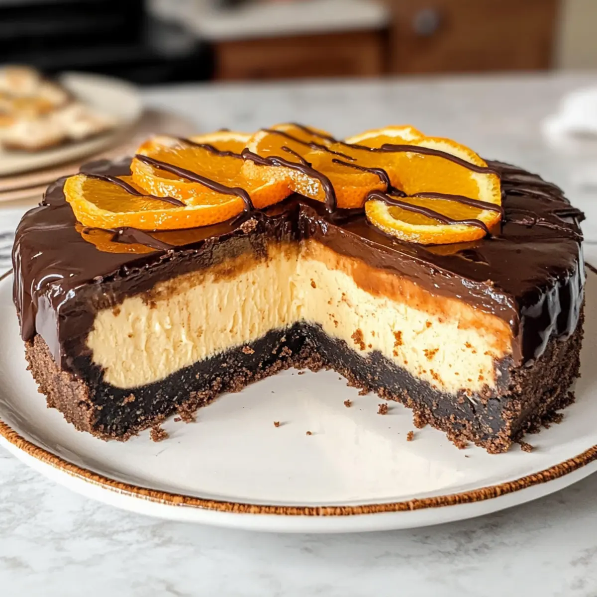 Schokoladen-Orange-Käsekuchen für besondere Anlässe