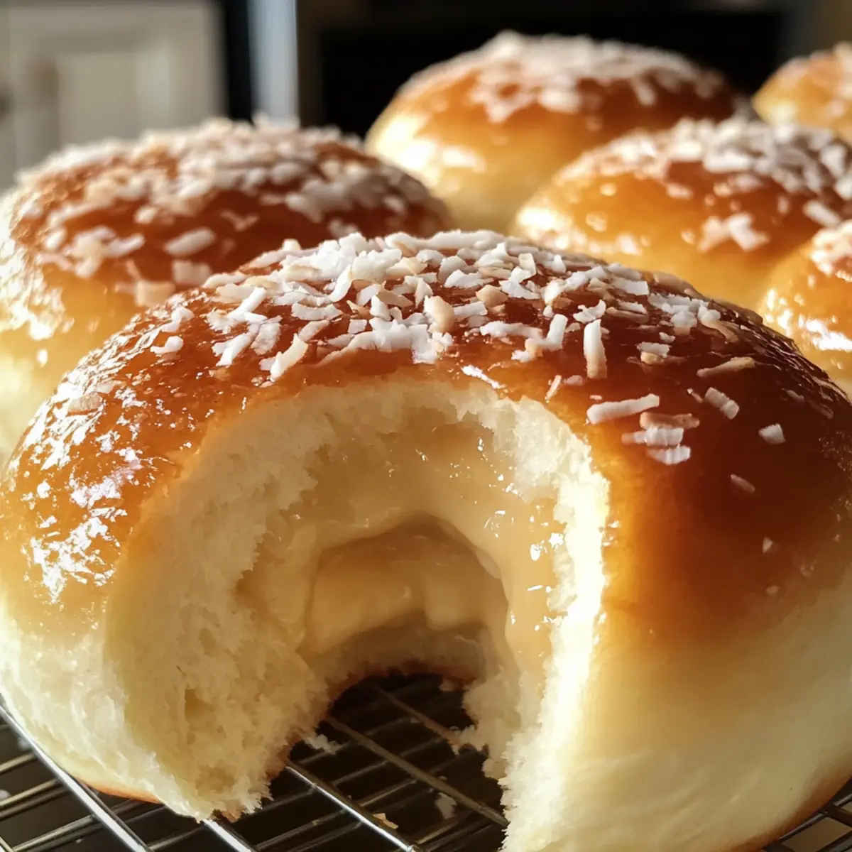 Kokosnusspudding-Brötchen: Himmlisch fluffig genießen