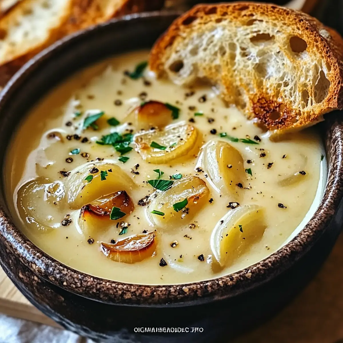 Landesmäßige französische Knoblauchsuppe für Gemütliche Abende