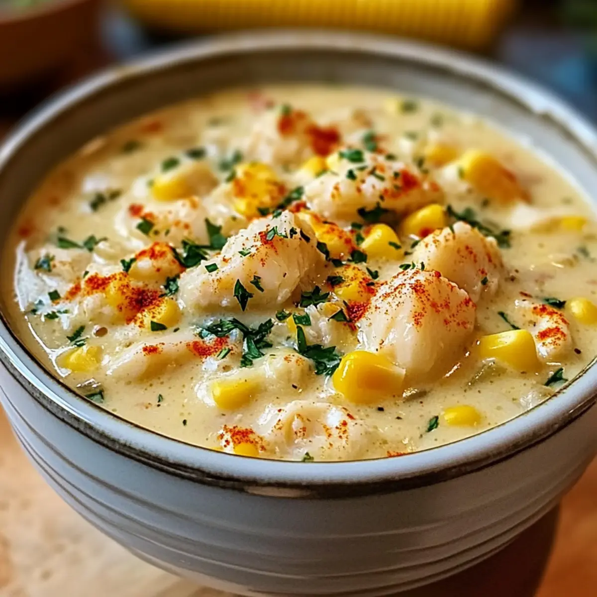 Krabben- und Mais-Chowder für gemütliche Abende