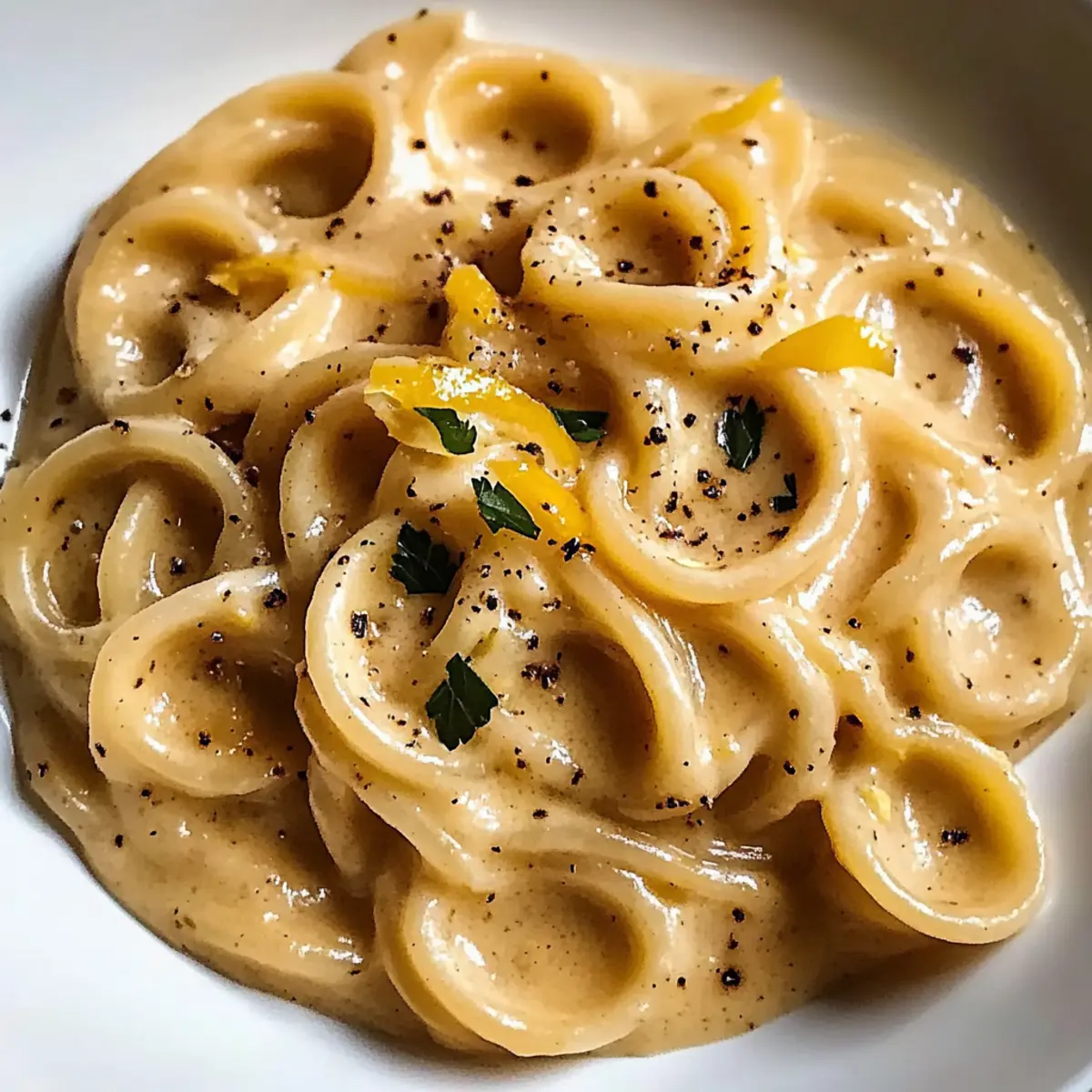 Cremige geröstete Knoblauch- und Zitronenpasta für Genießer