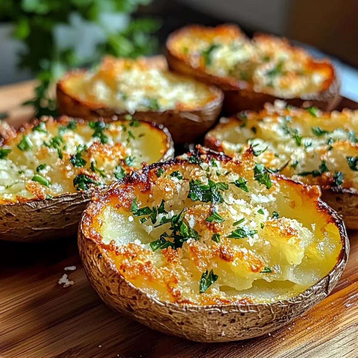Knusprige Knoblauch-Kräuter-Röstkartoffelhäute für alle