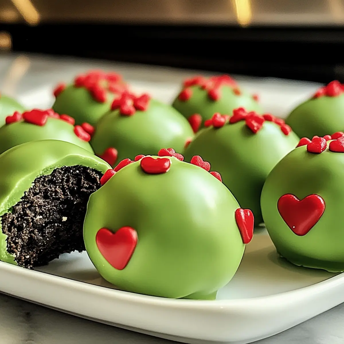 Grinch Oreo Kugeln: Einfache no-bake Weihnachtsleckerei