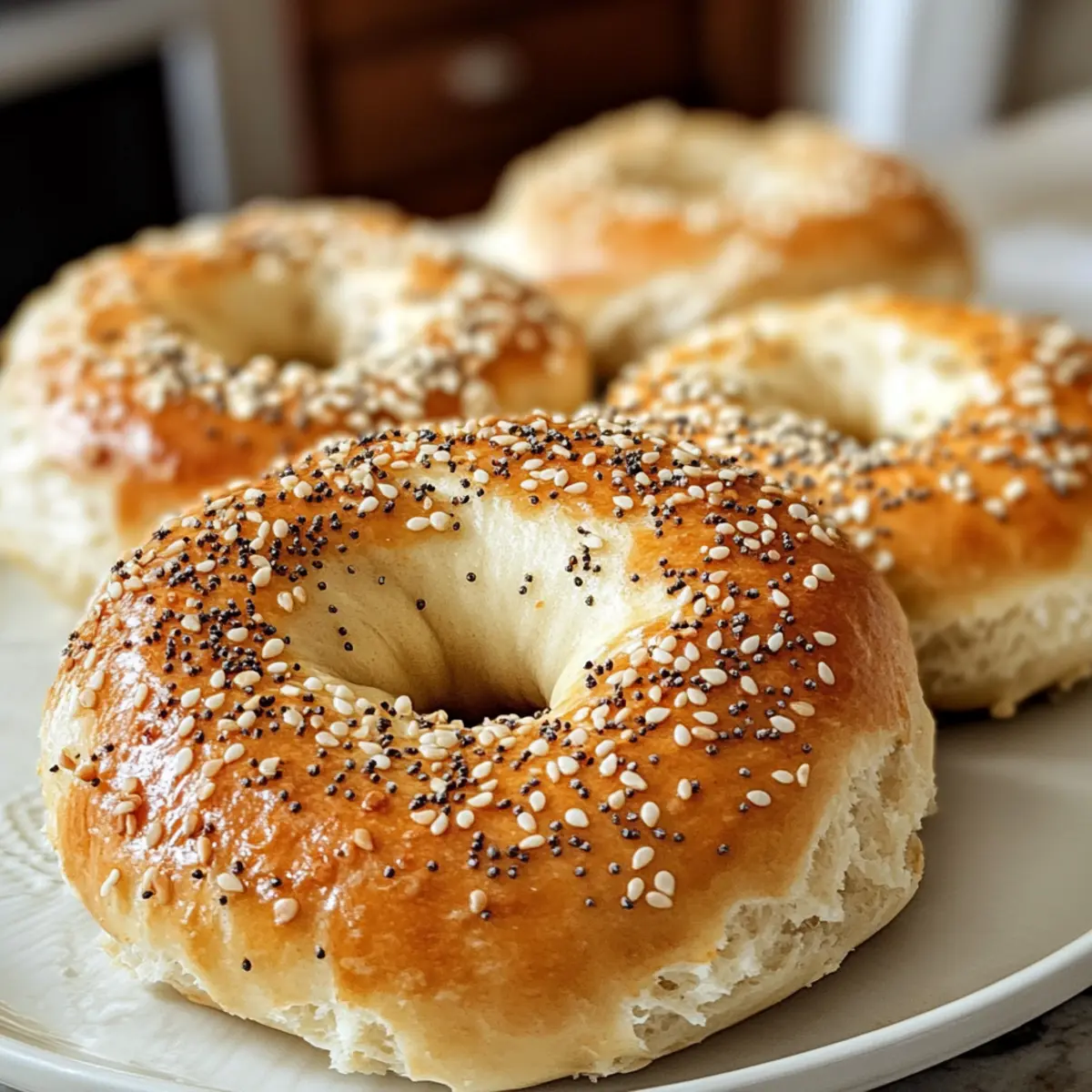 Hohe-Protein Hüttenkäse Bagels einfach selbstgemacht