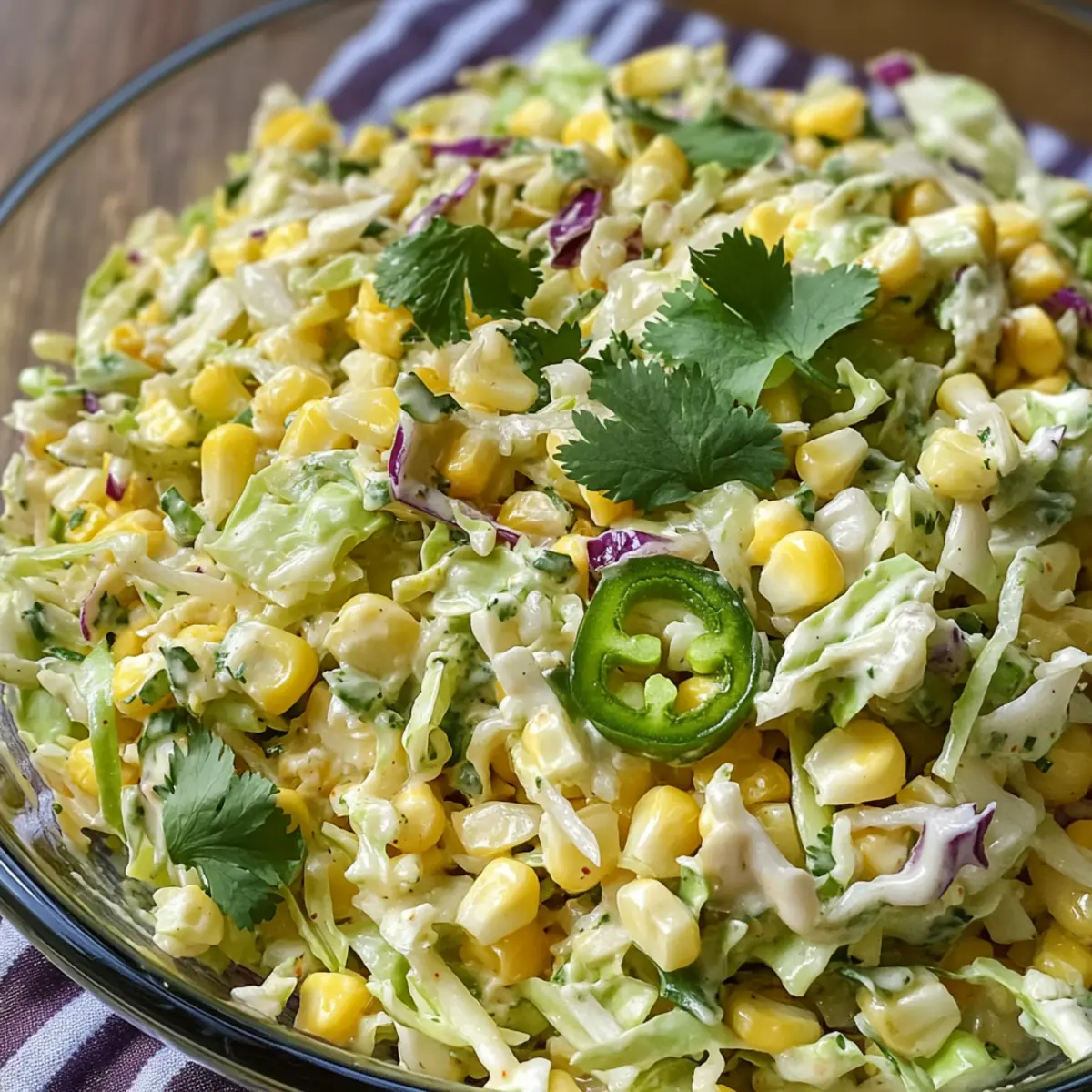 Jalapeño Mais Krautsalat für frische Geschmacksexplosion