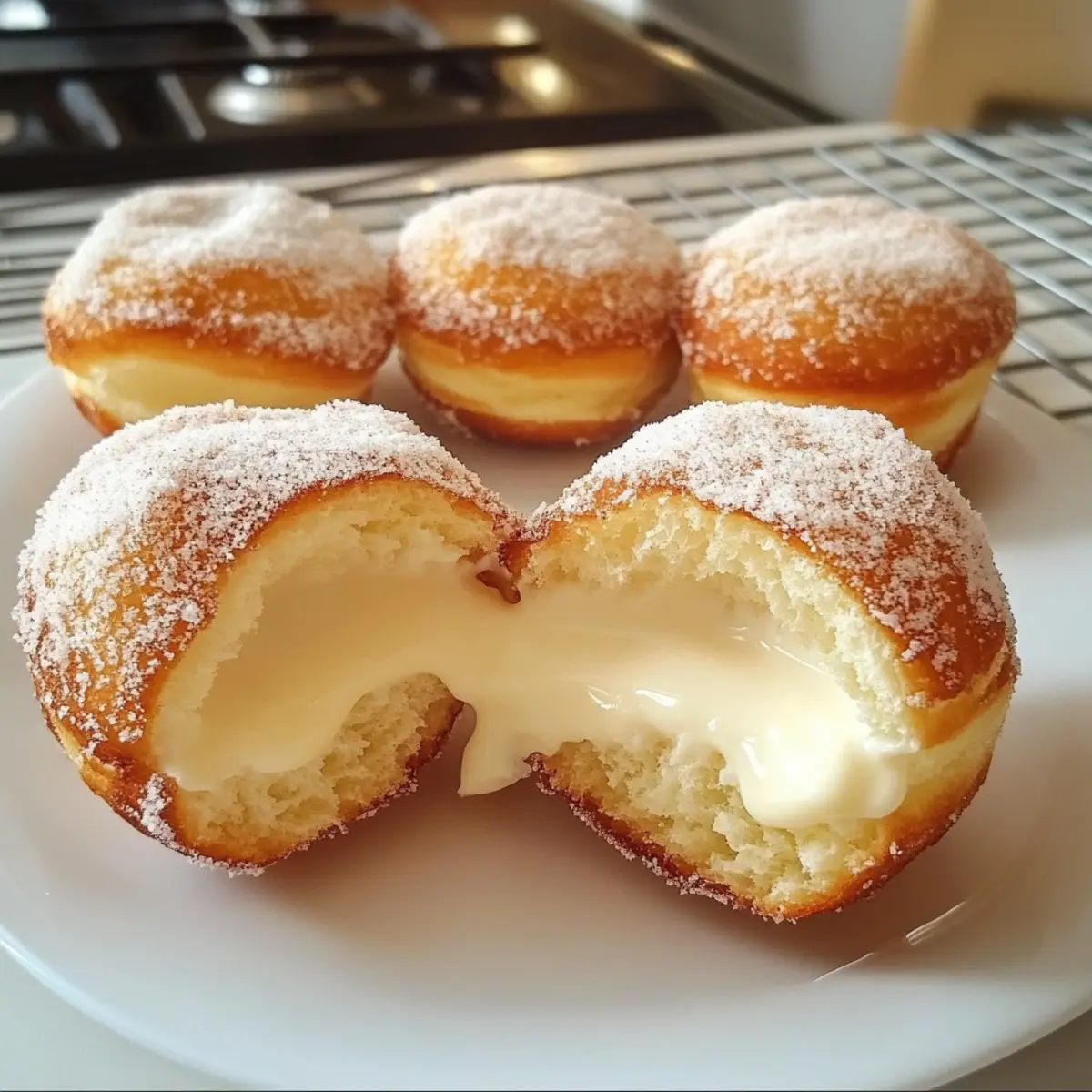 Koreanische Milchcreme-Donuts für Zuhause selbstgemacht
