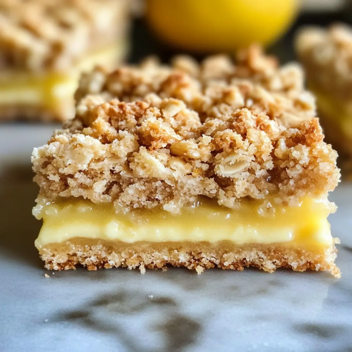 Zitronen-Haferflocken-Crumble-Riegel ganz einfach selbst machen