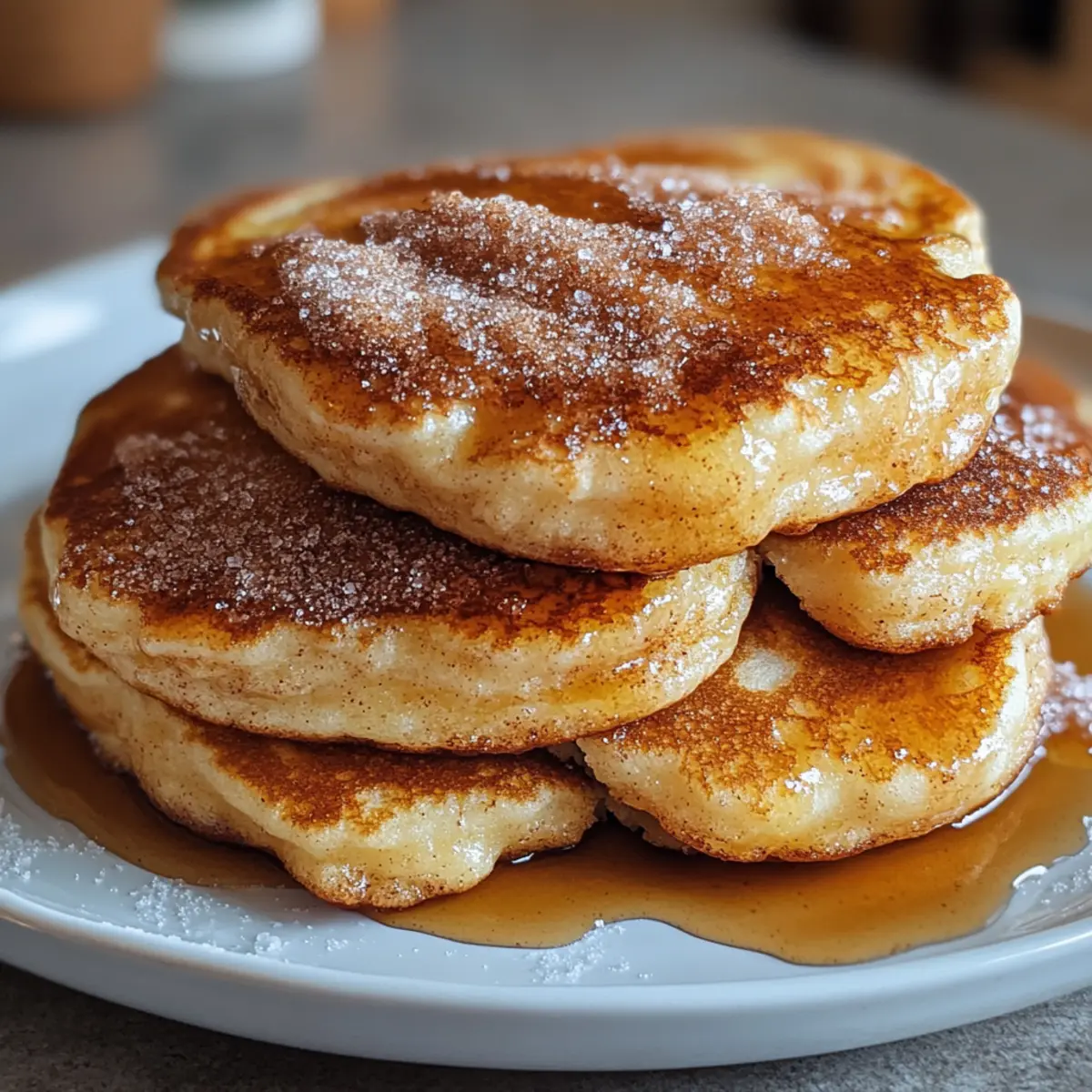 Churro Pfannkuchen für ein schnelles Frühstück