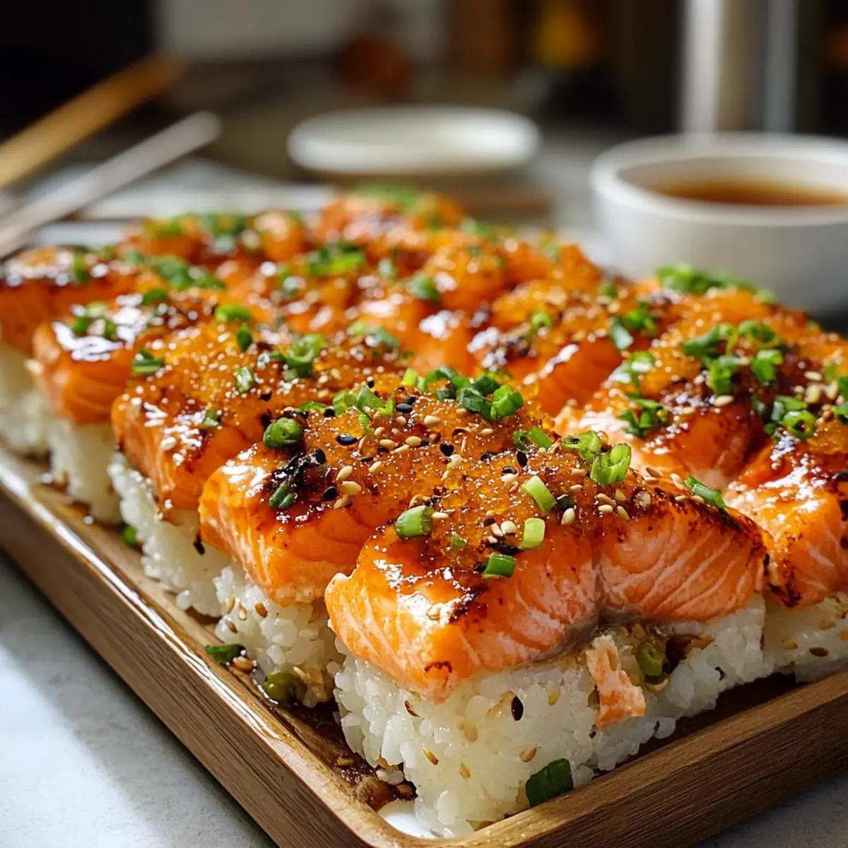 Scharfer Lachs Sushi Auflauf für jeden Abend