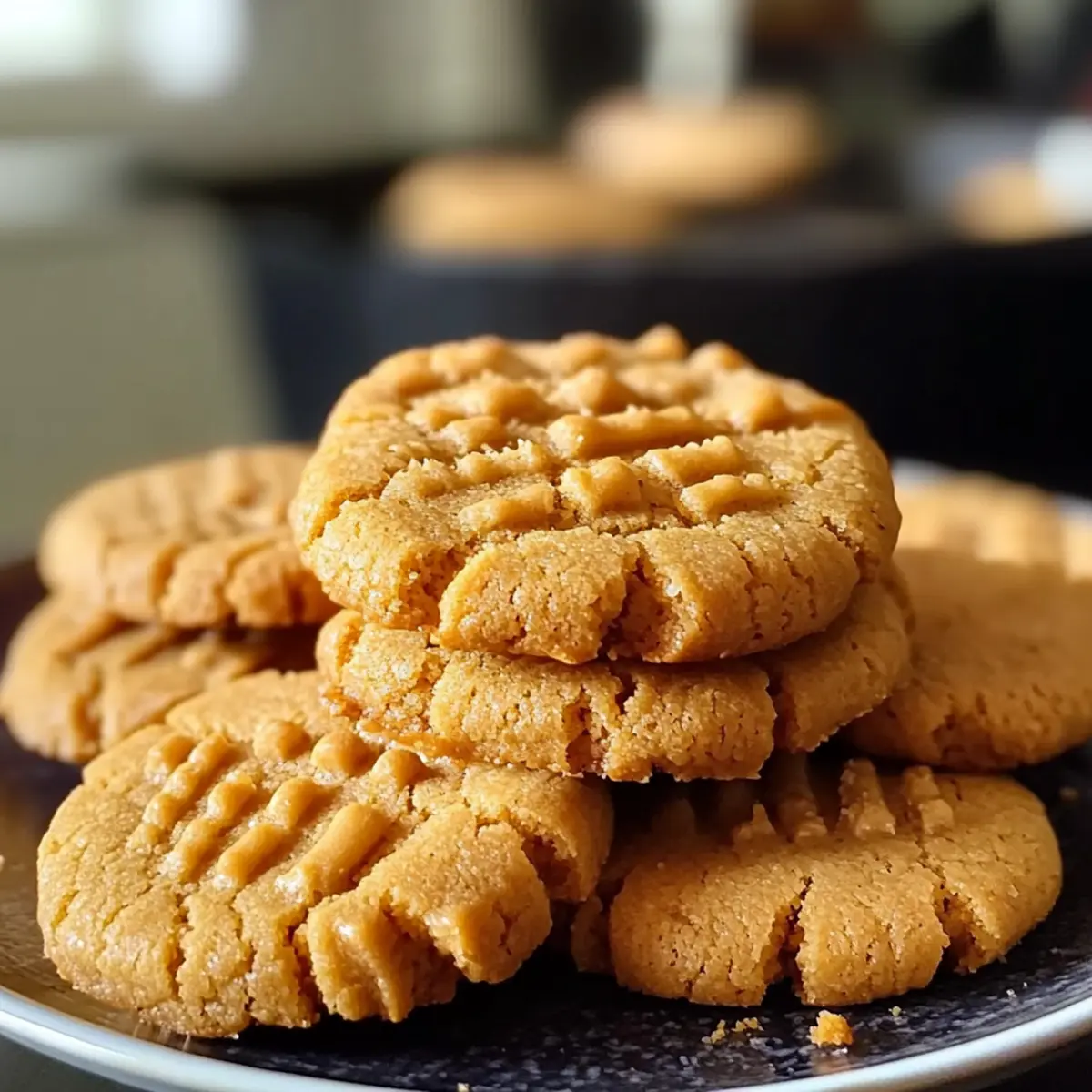 Dick und zähe Erdnussbutterkekse für Zuhause