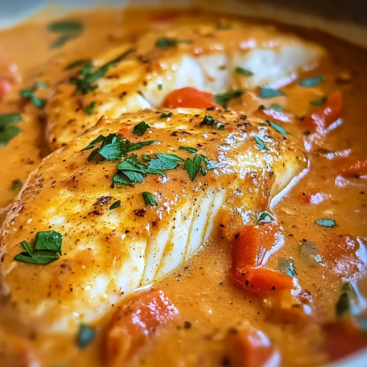 Tilapia in gerösteter Paprikasauce für jeden Abend