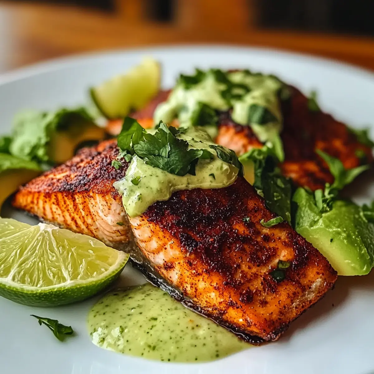 Cajun Lachs Avocado Limette für schnelle Feinschmecker