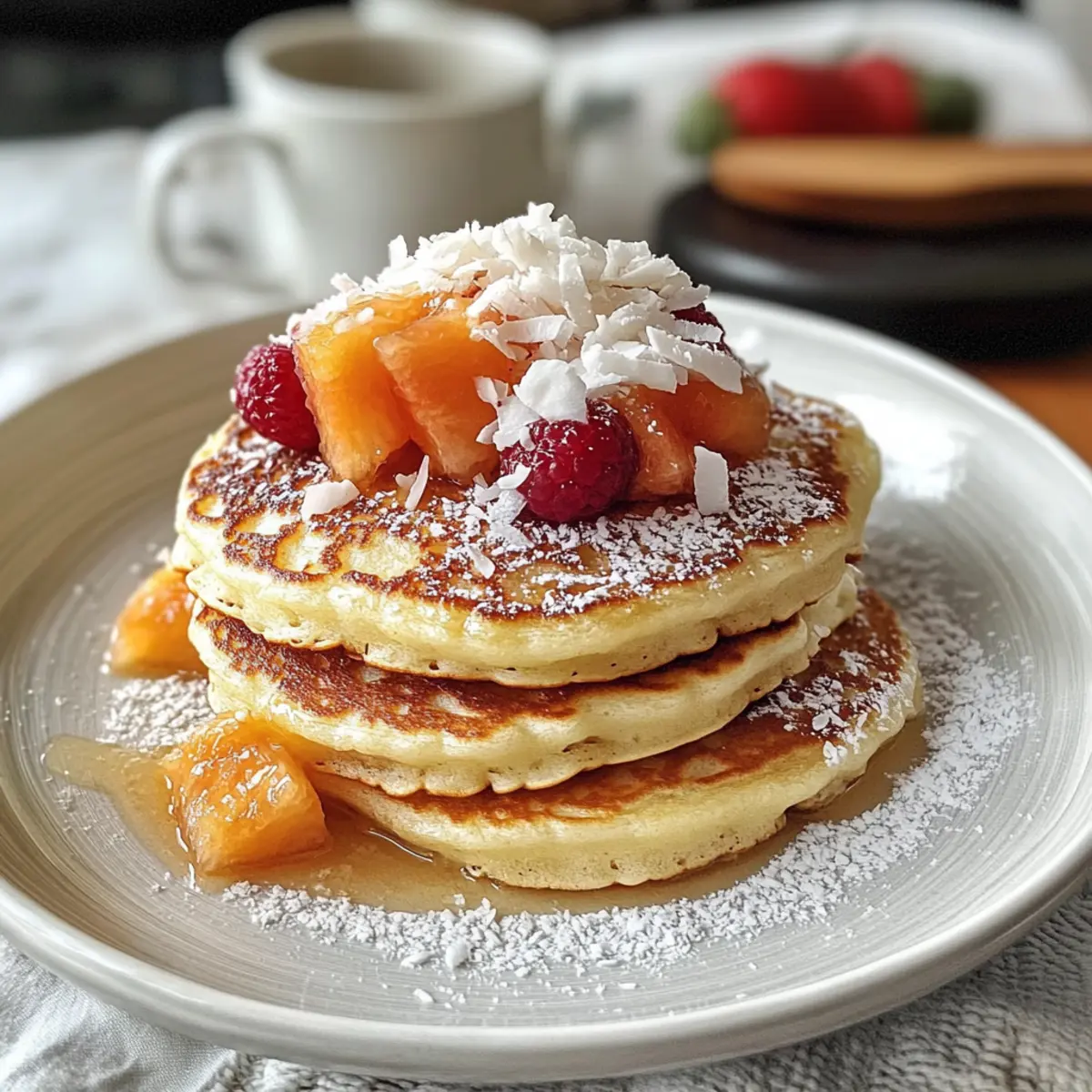 Kokosnusscreme-Pfannkuchen für den perfekten Start