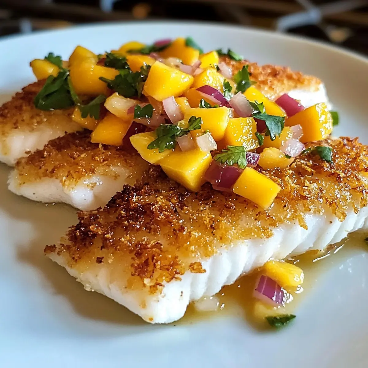Kokosnusskruste Fisch mit Mango-Salsa: Tropisches Geschmackserlebnis