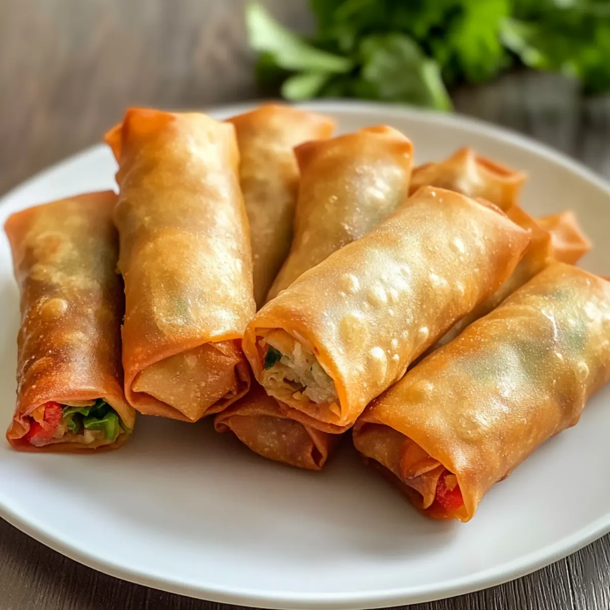 Crispy Luftfritteuse Frühlingsrollen für gesunde Snacks