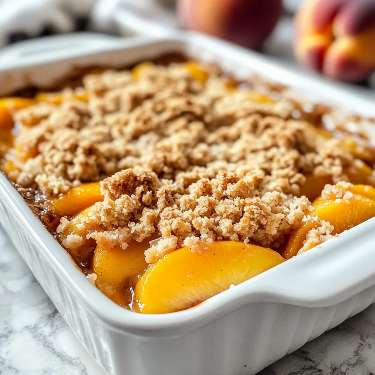 Einfache Dosenpfirsich-Crisp für den perfekten Genuss