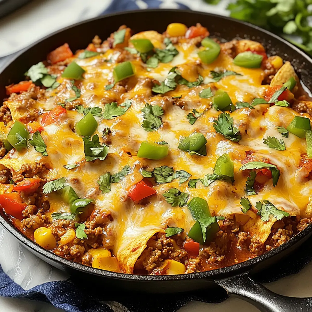 Putenhackfleisch Enchilada Pfanne für schnelle Abende