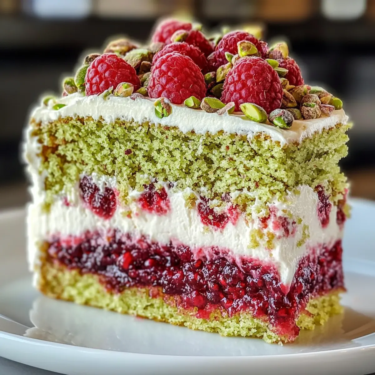 Himmlischer Pistazien-Himbeerkuchen zum Verlieben