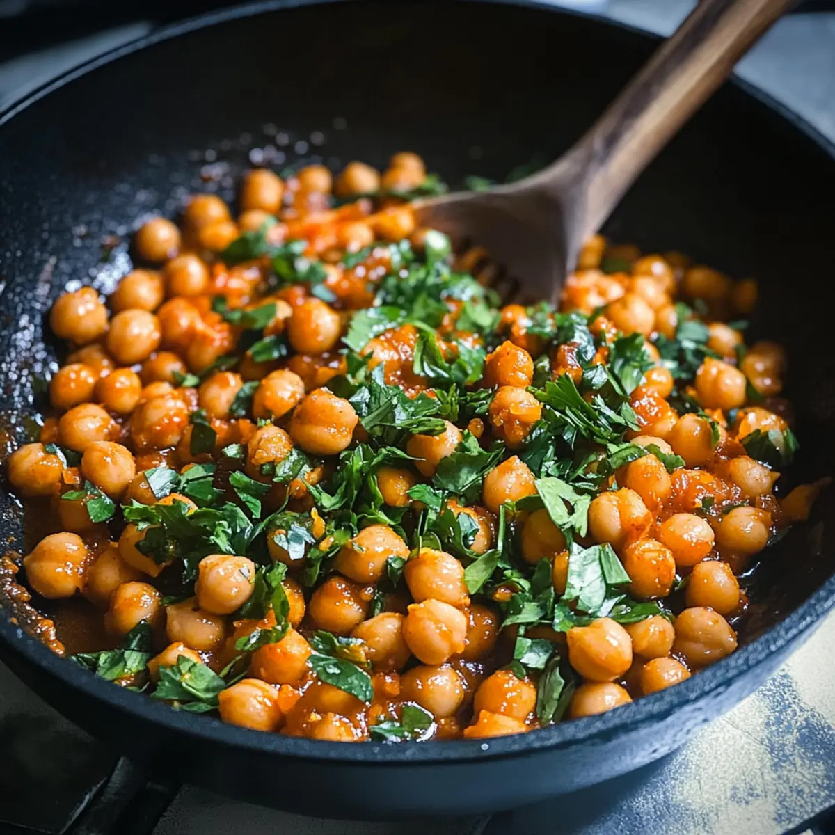 Kräuter-Orange-Harissa-Kichererbsen für jeden Tag