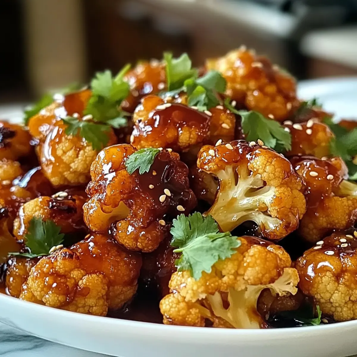 Maple Sriracha Blumenkohl Glück für Schnelle Genießer