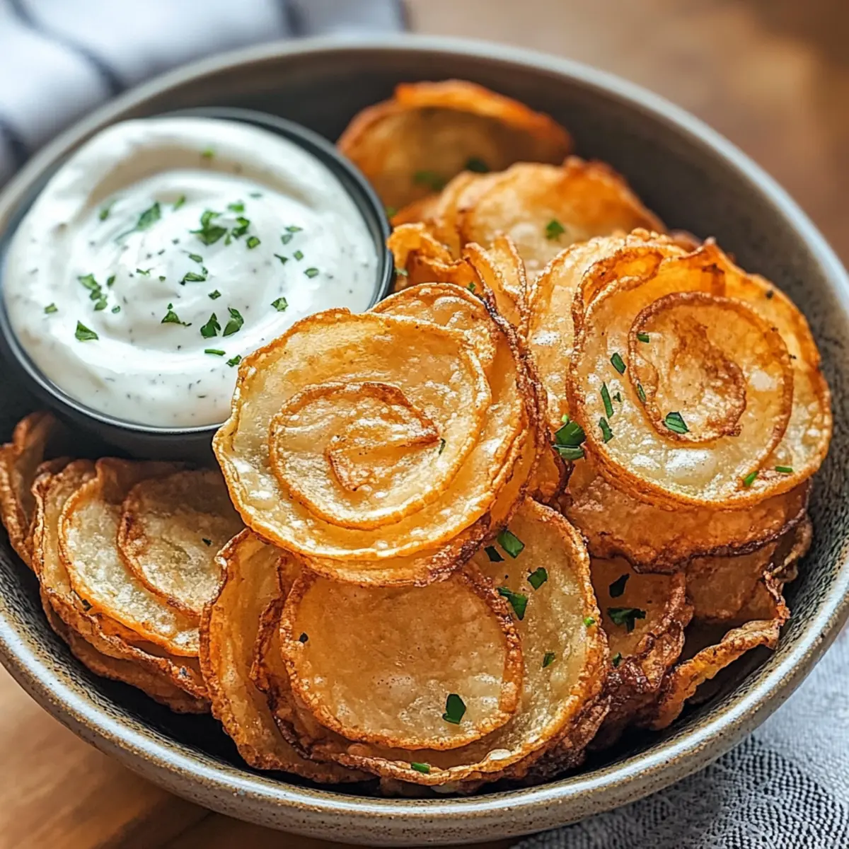 Zwiebelringchips knusprig selbstgemacht