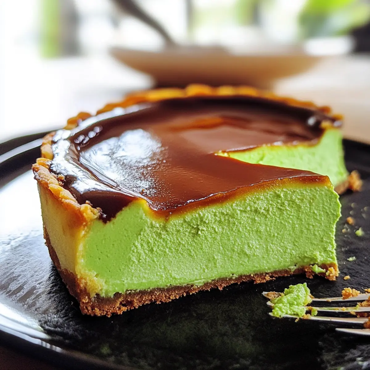 Pandan Basque gebrannter Käsekuchen leicht gemacht