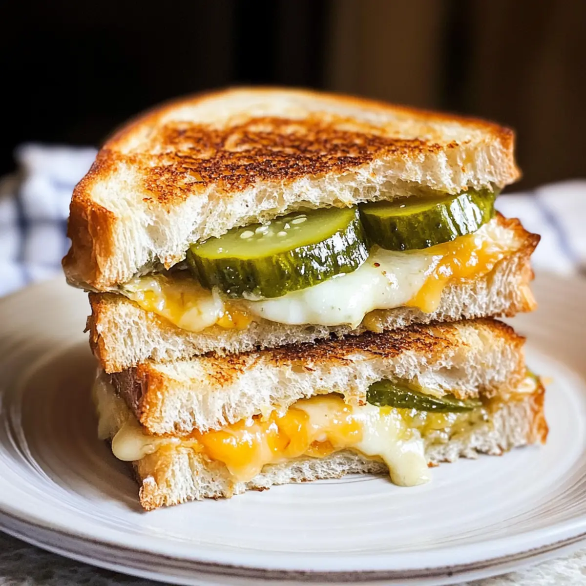 Gewürzgurke Gegrilltes Käsebrot für schnelle Freude