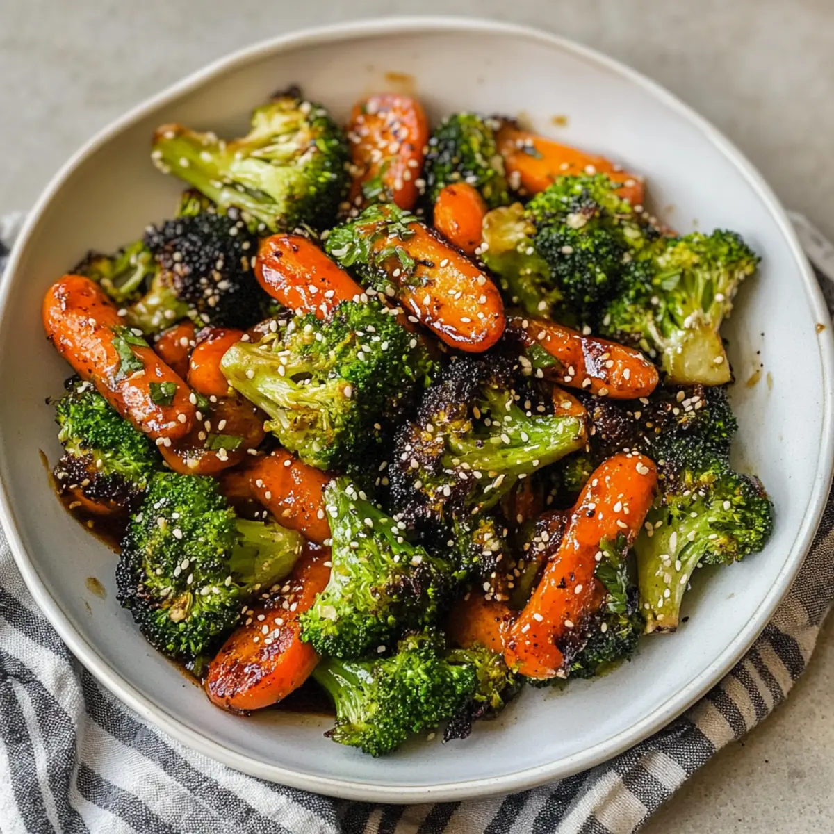 Gerösteter Brokkoli & Karotten mit Asia-Flavor