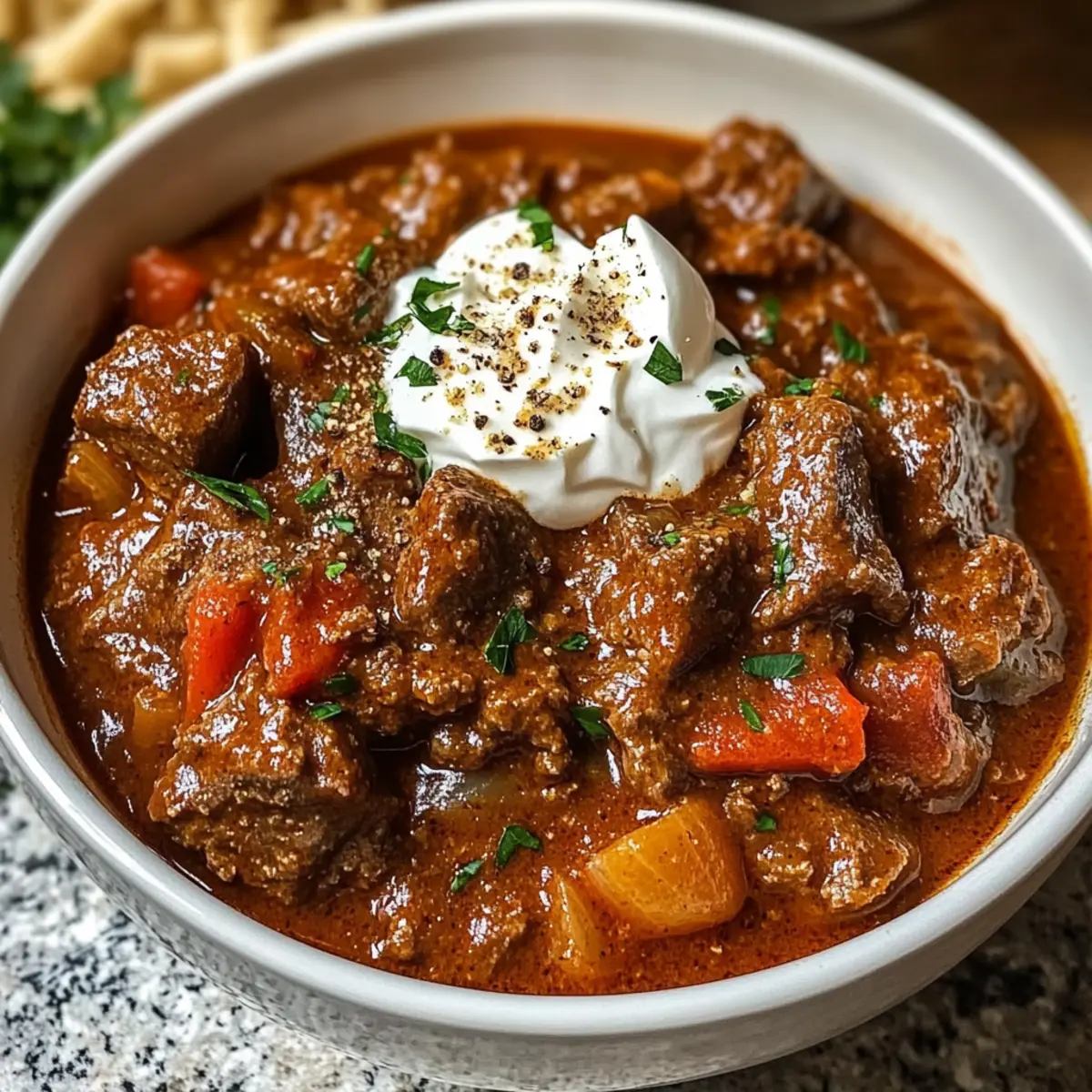 Slow Cooker Ungarisches Gulasch für ein herzhaftes Abendessen