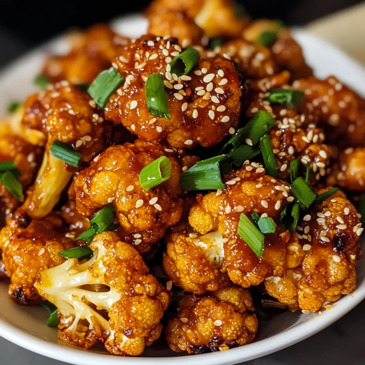 Würzige koreanische Blumenkohlflügel für den Genuss