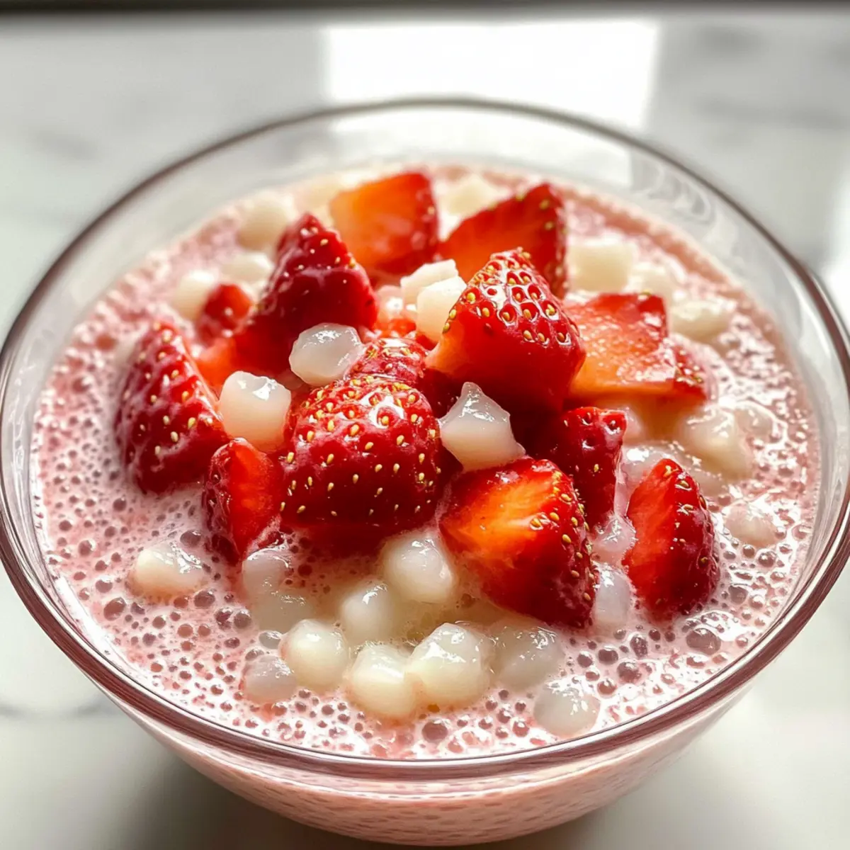 Erdbeer Sago mit Kokosjellies – Ein fruchtiger Genuss