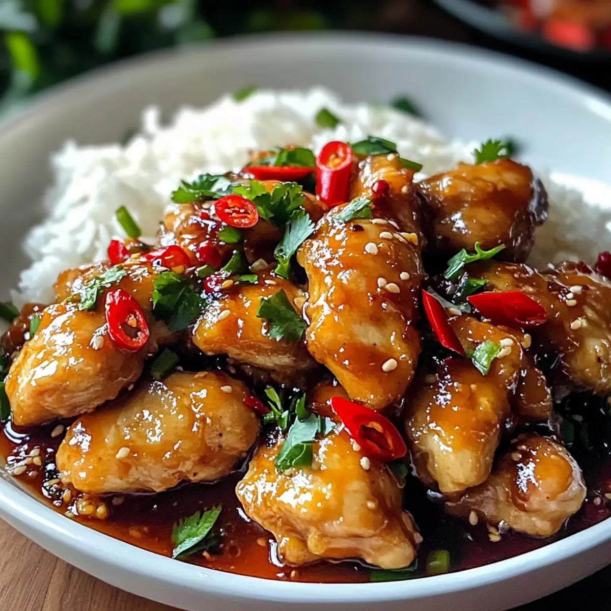 Süß und würziges thailändisches Hühnchen schnell zubereiten