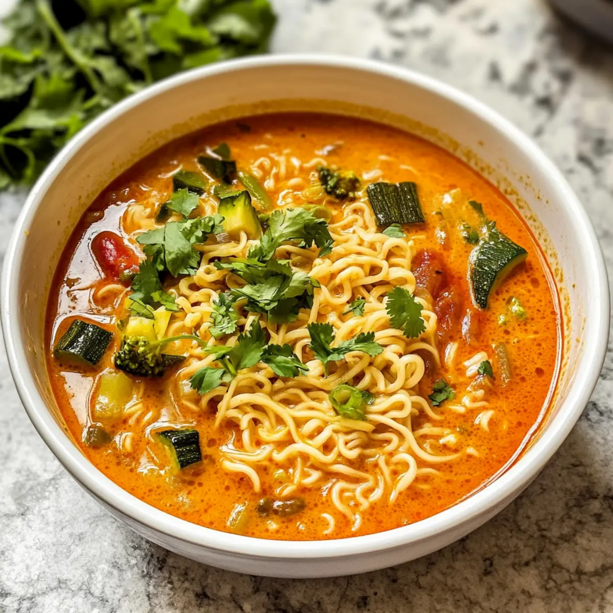 Thai Rote Curry Nudelsuppe für gemütliche Abende