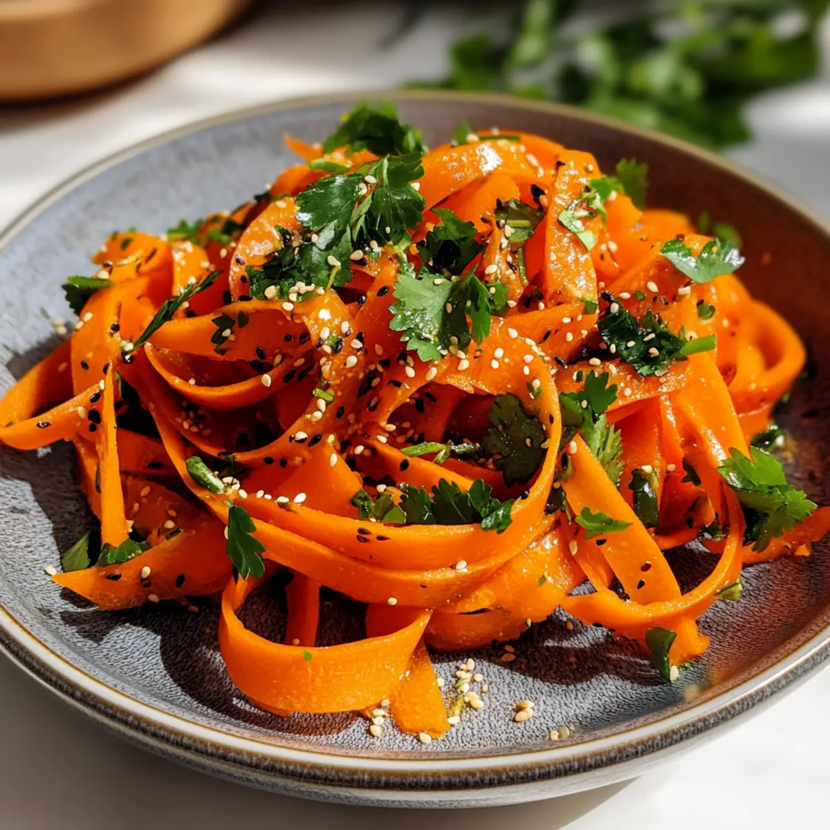 Karottenband-Salat: Schnelles und veganes Genussrezept