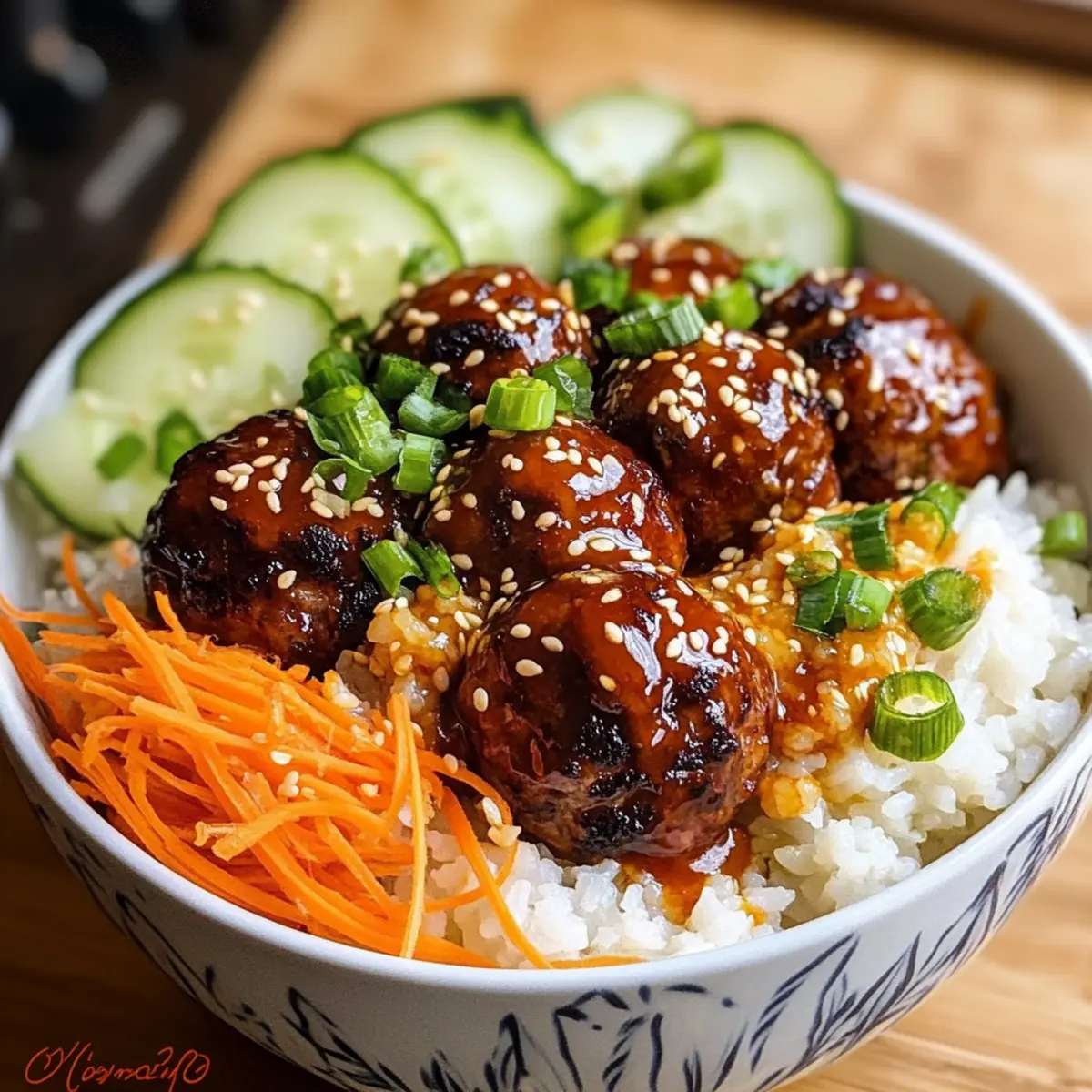 BBQ Fleischbällchen Reis Schalen für jeden Anlass
