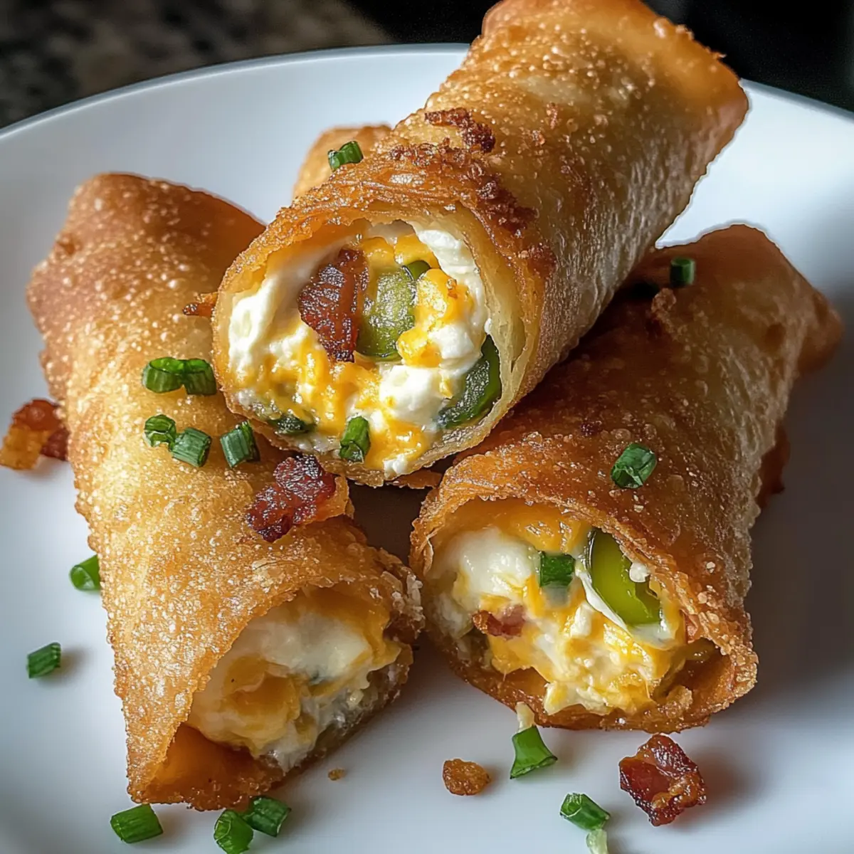 Bacon Jalapeño Popper Frühlingsrollen für Partys