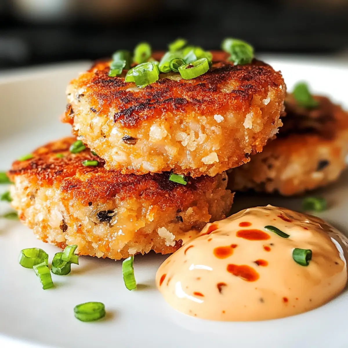 Fette asiatische Thunfischkekse mit scharfer Mayonnaise
