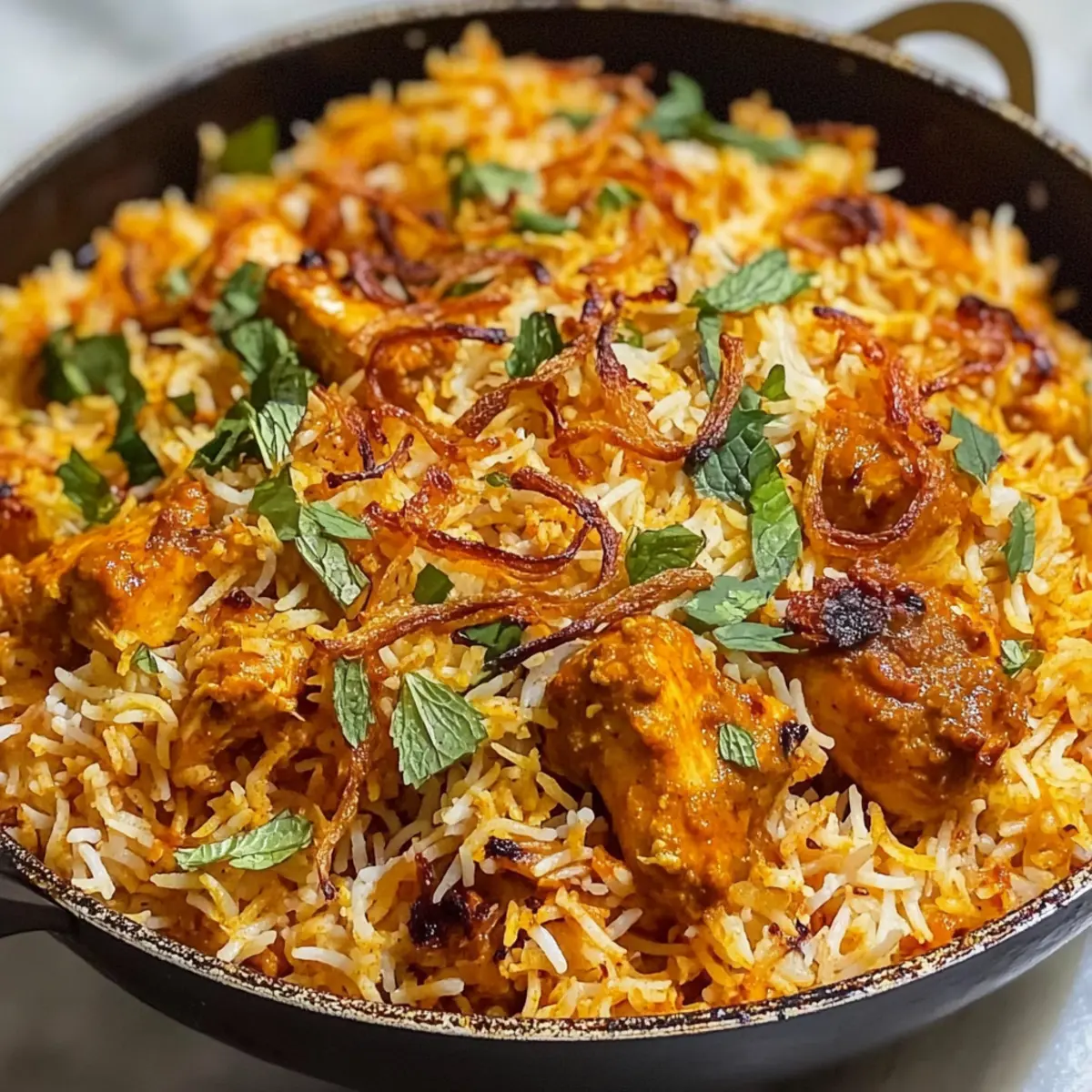 Butter Chicken Biryani für ein Familienfest