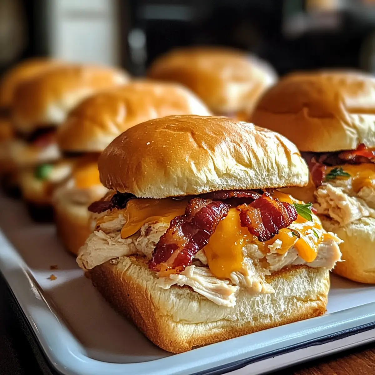 Hühnchen Speck Ranch Sliders für den perfekten Snack