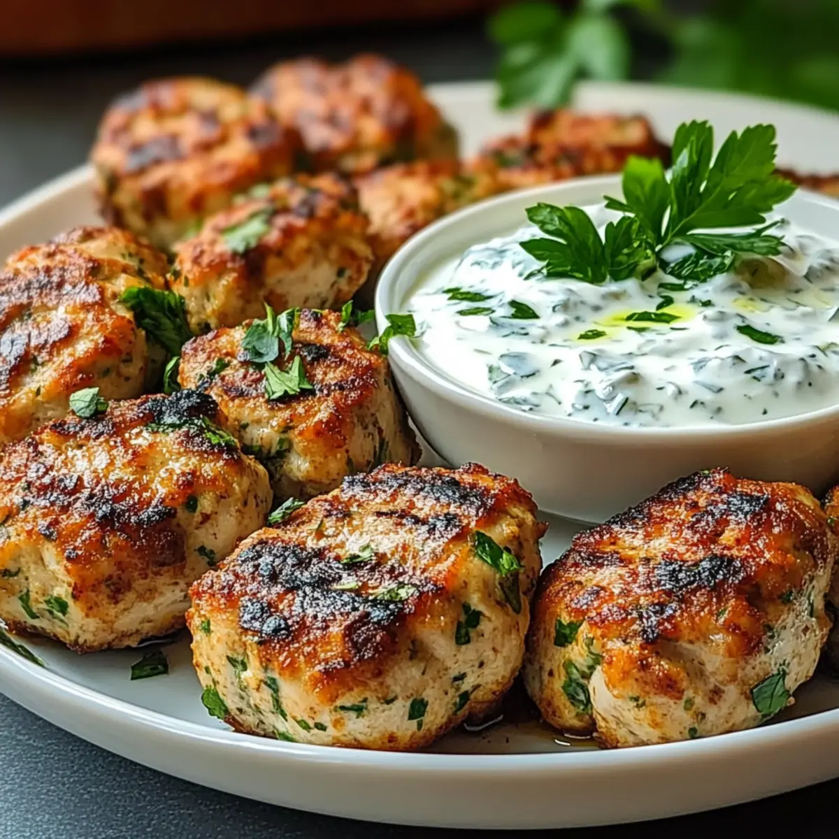 Hähnchen-Kofta Knoblauch-Joghurt-Sauce schnell und einfach