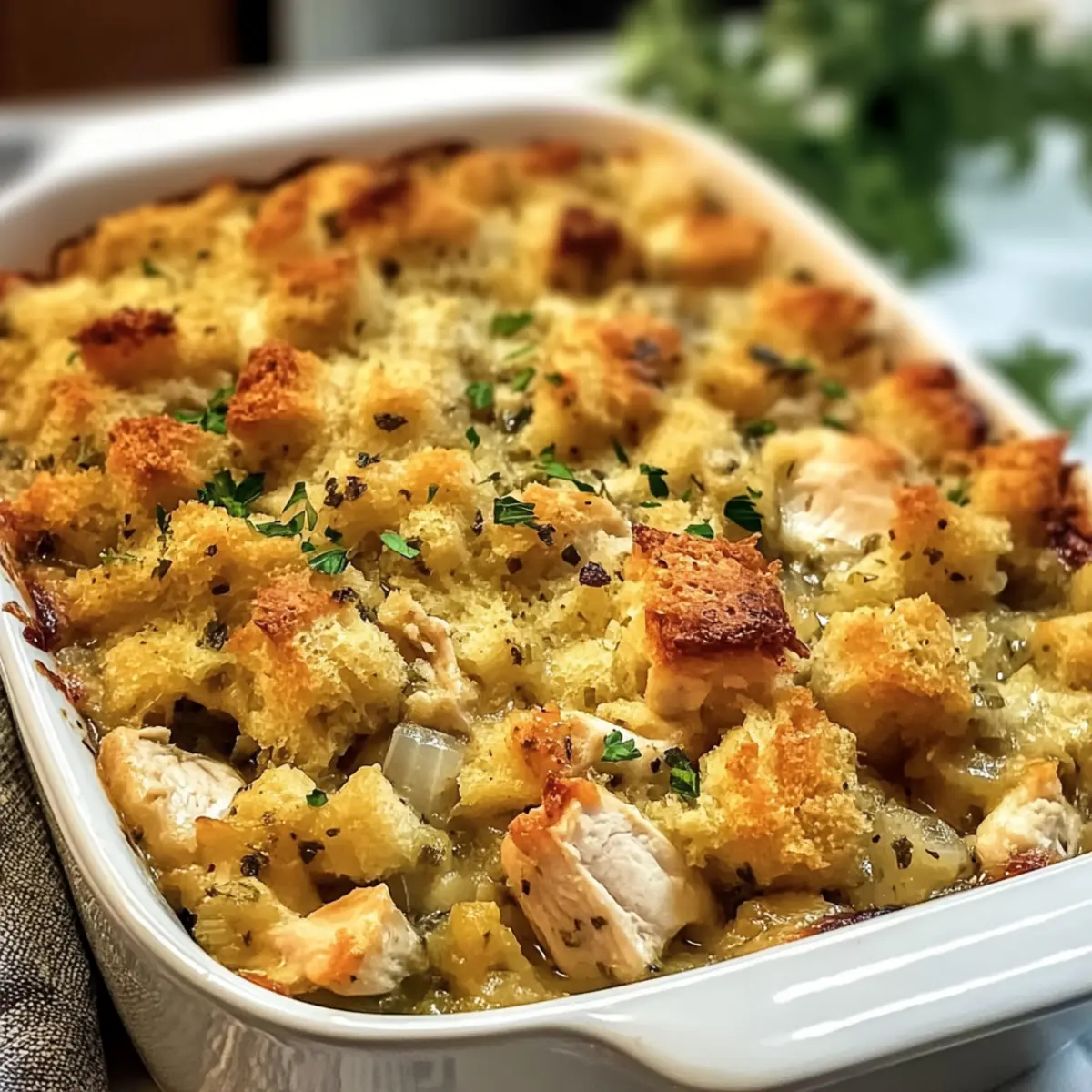Hähnchen und Füllung Auflauf für Eilige Genussmomente