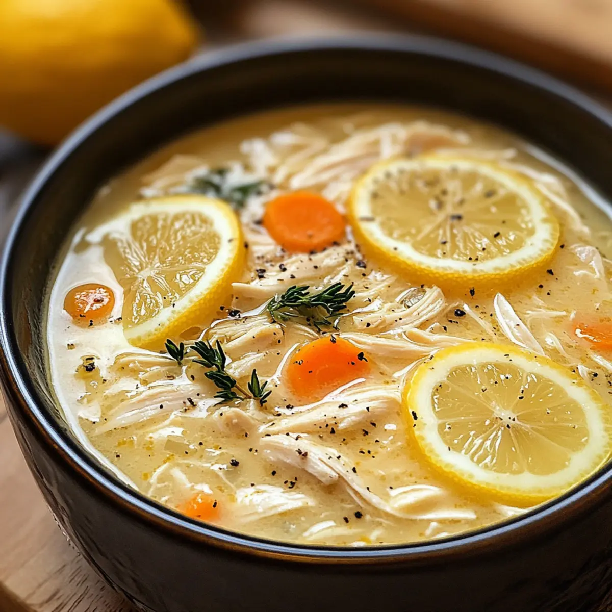 Zitronen-Hühnchensuppe für die Seele