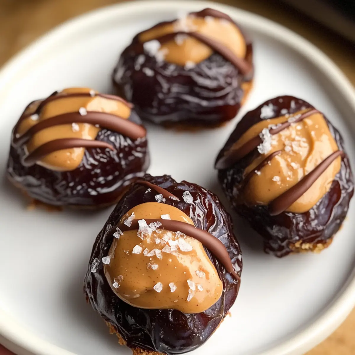 Zerschlagener Date Snickers: Gesunder Snack Spaß