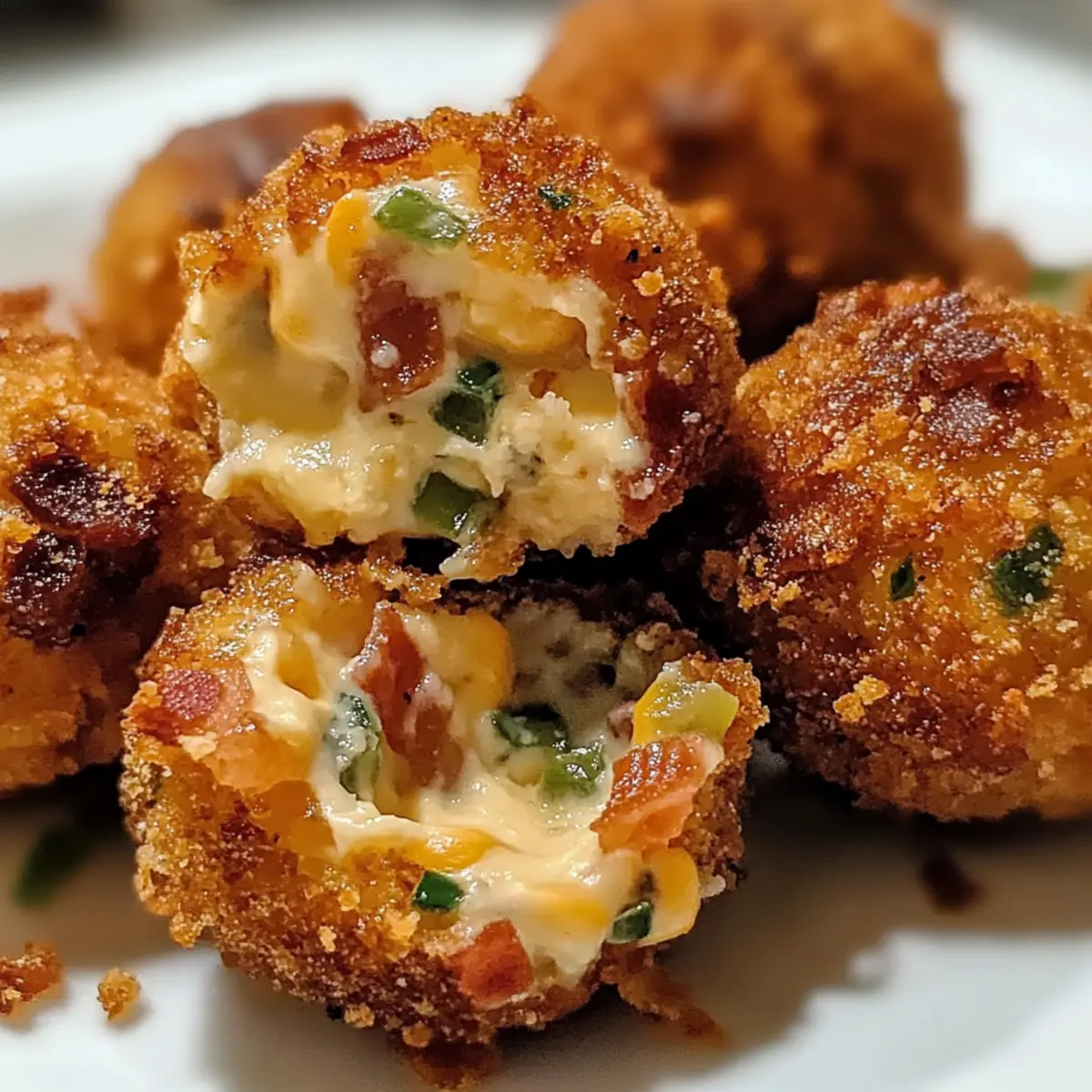 Bacon Jalapeño Popper Käsebällchen mit Crunch-Faktor